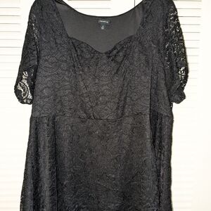 Torrid Black Lace Top